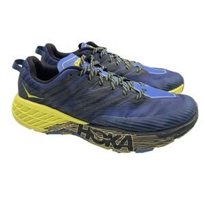 Hoka One One SpeedGoat 4 Shoes Mens Size 13 2E Wide Blue Trail Running Sneaker